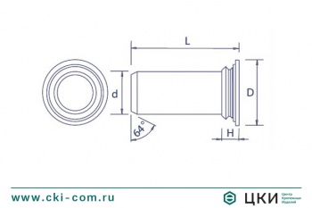 Шпилька запрессовочная безрезьбовая TP, TPS