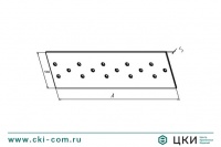 Пластина перфорированная с одинаковыми отверстиями
