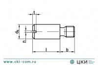 Винт цилиндрический с цапфой и шлицем DIN 927