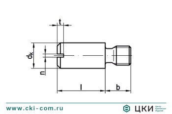 Винт цилиндрический с цапфой и шлицем DIN 927