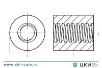 Гайка art.88089 с трапецеидальной резьбой TR