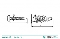 Дюбель для гипсокартона DRIVA MFJS с шурупом