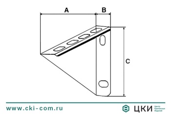 Кронштейн опорный с четырьмя отверстиями