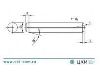 Штифт цилиндрический DIN 1473 с насечками