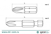 Бит со шлицем Phillips (Ph)
