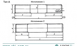 Шпилька для фланцевых соединений ГОСТ 9066-75