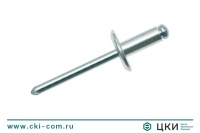 Заклепка вытяжная открытая с плоским широким буртом