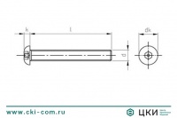 Винт антивандальный art. 9111 / 88113 ~ ISO 7380