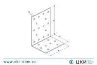 Пластина перфорированная угловая с одинаковыми отверстиями