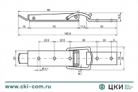 Замок-стяжка 140мм ц. (2.01.00)