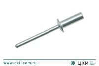 Заклепка вытяжная закрытая с плоским буртом