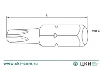 Бит со шлицем Torx (TX)