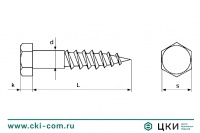 Шуруп DIN 571 сантехнический