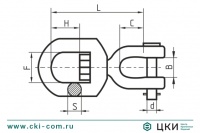 Вертлюг петля-вилка (LESH)