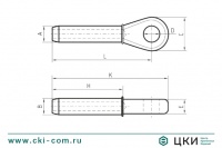 Обжимной наконечник троса SSC с ушком