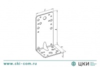 Пластина угловая усиленная с отверстиями разного диаметра