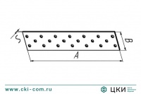 Пластина перфорированная с одинаковыми отверстиями