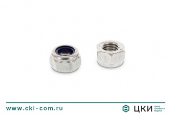 Гайка шестигранная низкая  DIN985 М20 сталь A2 самоконтрящаяся