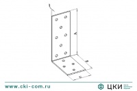Пластина перфорированная угловая с одинаковыми отверстиями
