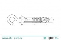Анкер распорный с крюком Sormat PFG HBF