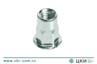 Заклепка-гайка шестигранная открытая с уменьшенным буртом