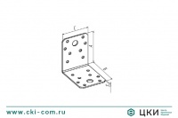 Пластина угловая с отверстиями разного диаметра