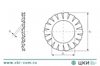 Шайба стопорная с упругими зубцами DIN 6798 А