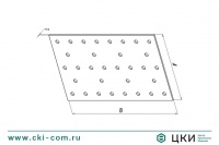 Пластина перфорированная с одинаковыми отверстиями