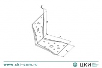 Пластина угловая усиленная "Т-34" с отверстиями разного диаметра