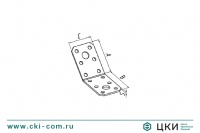 Пластина перфорированная угловая 135° с отверстиями разного диаметра