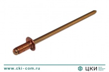 Заклёпка тяговая с плоским бортиком