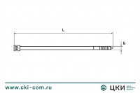 Стяжка кабельная черная UV-стойкая