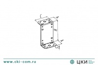 Пластина угловая Z-образная с отверстиями разного диаметра