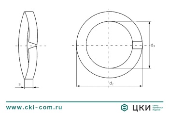 Шайба пружинная разрезная DIN 128
