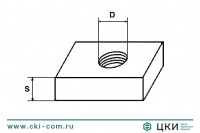 Пластина HG косоугольная резьбовая