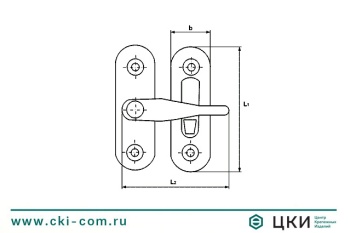 Щеколда дверная М 8181