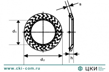 Шайба контактная ART.88129 (с ножками) М8 8.2х18х1.4, нерж. сталь A4