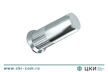 Заклепка-гайка круглая рифленая закрытая с потайным буртом
