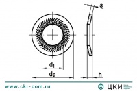 Шайба контактная art.88123 рифленая