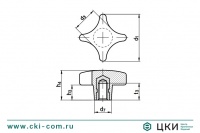 Ручка крестообразная DIN 6335