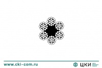 Канат стальной (трос) 6х19+FC (~ DIN 3055)