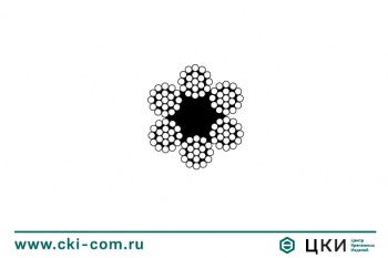 Канат стальной (трос) 6х19+FC (~ DIN 3055)