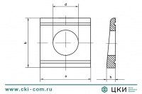 Шайба косая клиновая DIN 6918