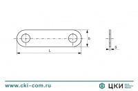 Пластина мебельная прямая скруглённая