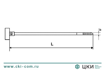 Стяжка кабельная с пластиной JSМ