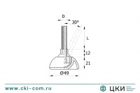 Опора шарнирная резьбовая