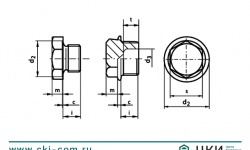 Пробка цилиндрическая DIN 7604