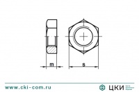 Гайка плоская с уменьшенным размером DIN 80705