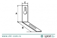 Кронштейн бытовой с проушиной