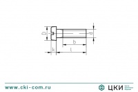 Винт с цилиндрической головкой класса точности B ГОСТ 1491-80